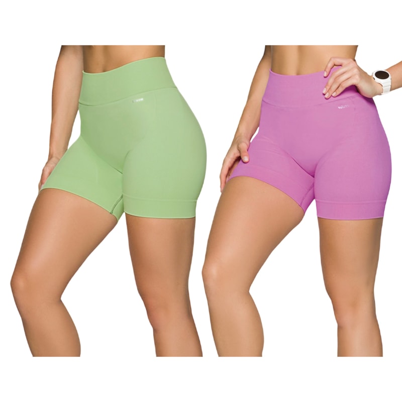 Kit 2 Shorts Selene Sem Costura Feminino