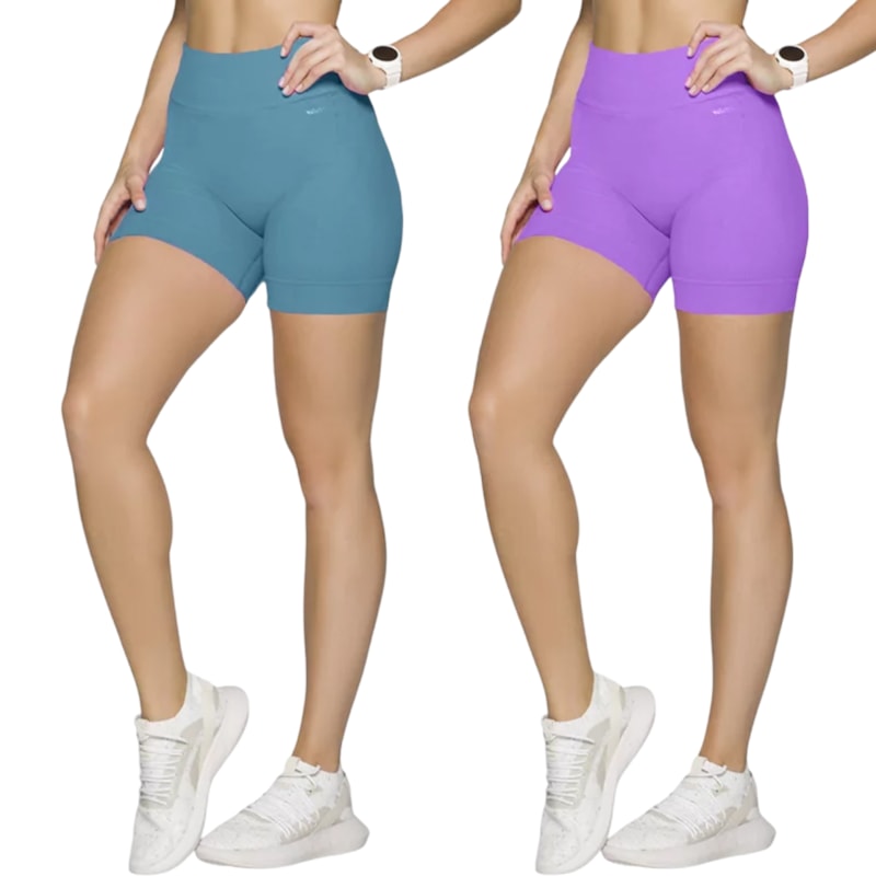 Kit 2 Shorts Selene Sem Costura Feminino