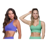 Kit 2 Tops Canelado Selene Sem Costura Feminino