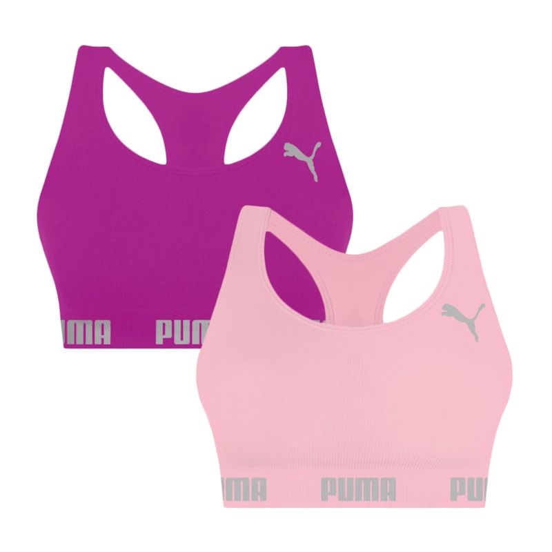 Kit 2 Tops Puma Nadador Sem Costura Feminino