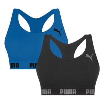 Kit 2 Tops Puma Nadador Sem Costura Feminino