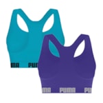 Kit 2 Tops Puma Nadador Sem Costura Feminino