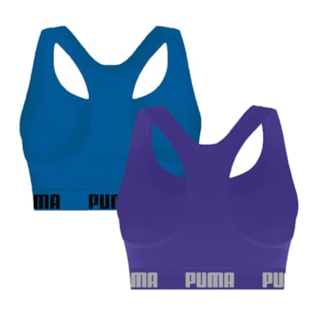 Kit 2 Tops Puma Nadador Sem Costura Feminino