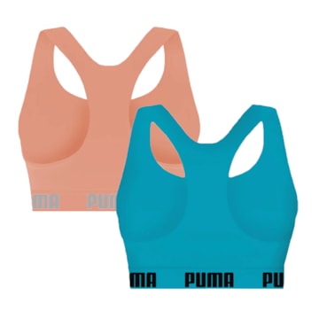 Kit 2 Tops Puma Nadador Sem Costura Feminino