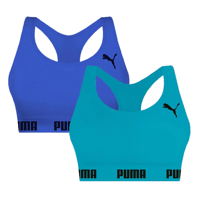 Kit 2 Tops Puma Nadador Sem Costura Feminino