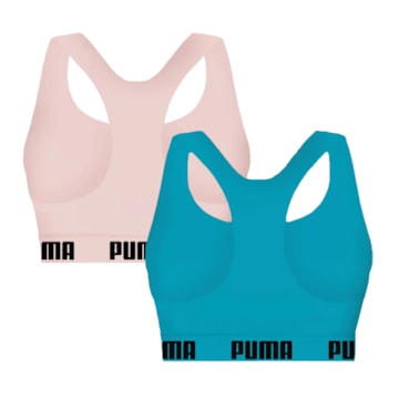 Kit 2 Tops Puma Nadador Sem Costura Feminino