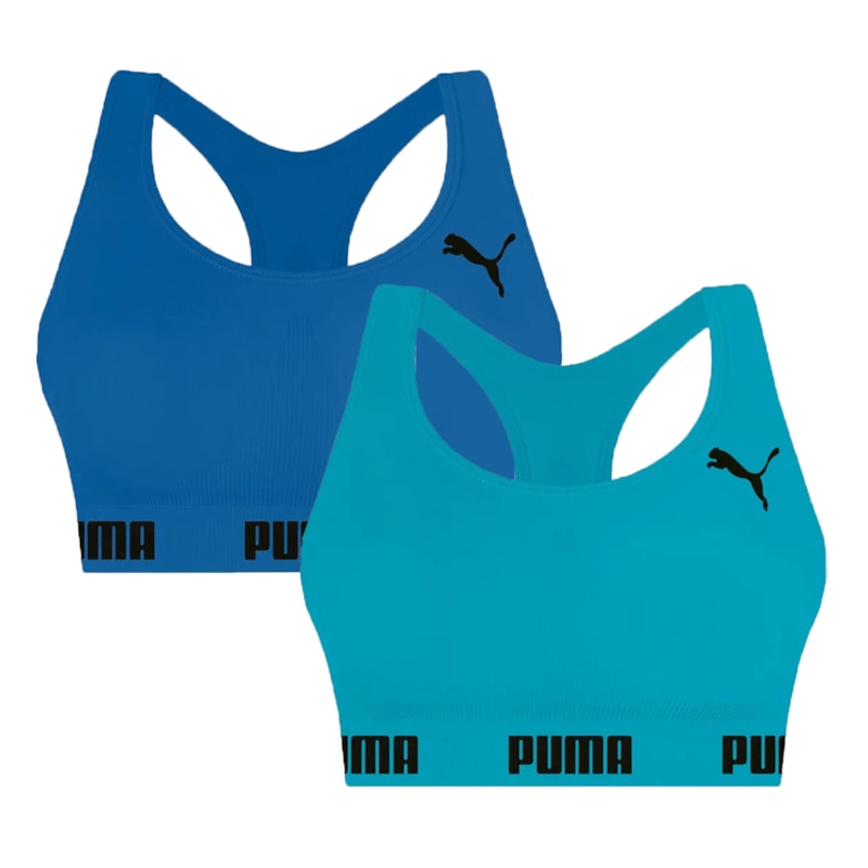 Kit 2 Tops Puma Nadador Sem Costura Feminino