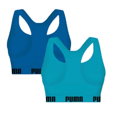 Kit 2 Tops Puma Nadador Sem Costura Feminino