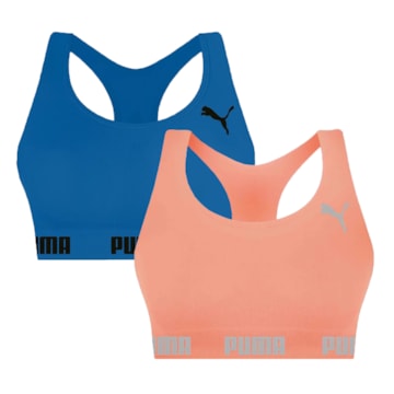 Kit 2 Tops Puma Nadador Sem Costura Feminino