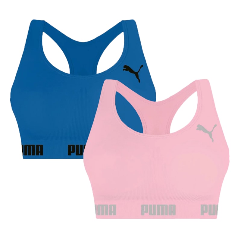 Kit 2 Tops Puma Nadador Sem Costura Feminino