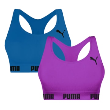 Kit 2 Tops Puma Nadador Sem Costura Feminino