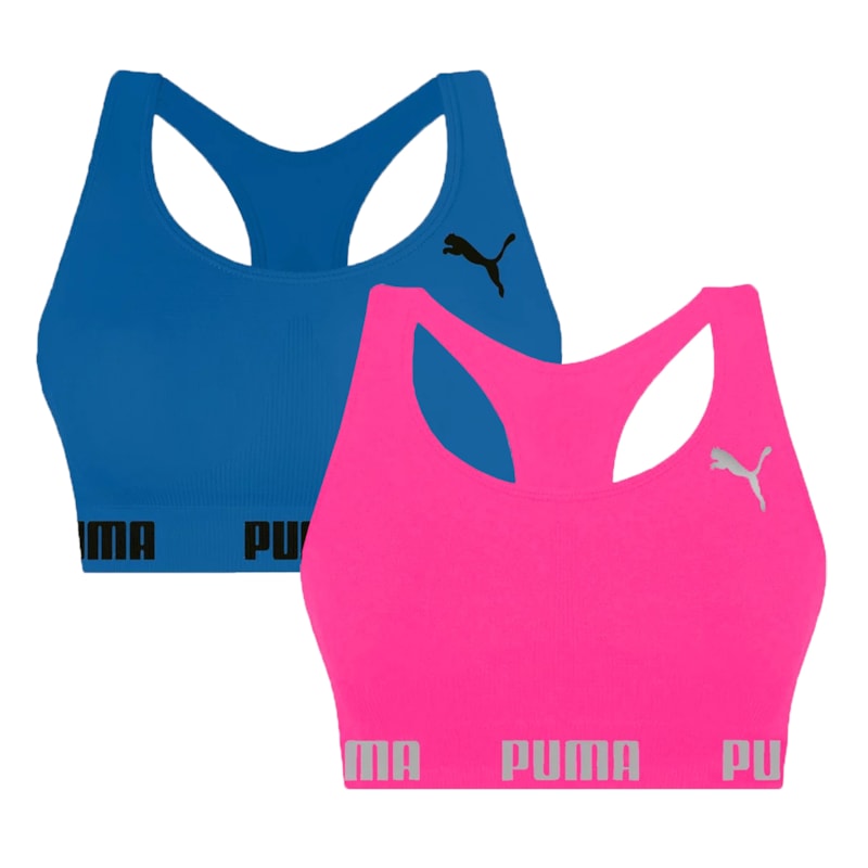 Kit 2 Tops Puma Nadador Sem Costura Feminino