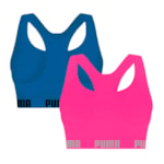 Kit 2 Tops Puma Nadador Sem Costura Feminino