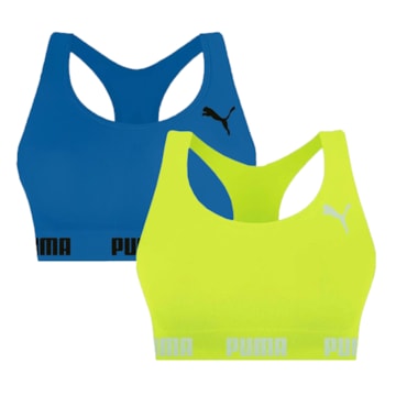 Kit 2 Tops Puma Nadador Sem Costura Feminino