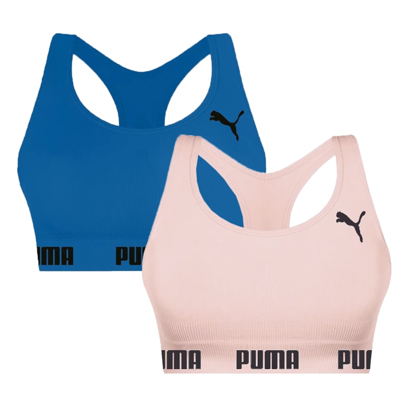 Kit 2 Tops Puma Nadador Sem Costura Feminino