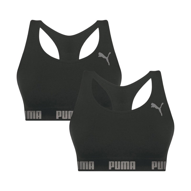 Kit 2 Tops Puma Nadador Sem Costura Feminino Kit 2 Tops Puma Nadador Sem Costura Feminino