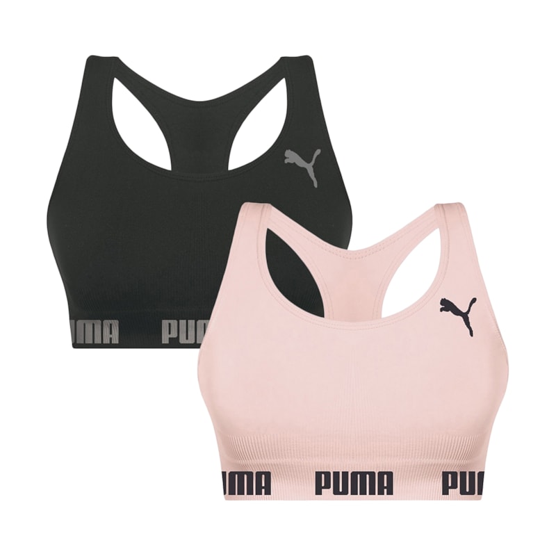 Kit 2 Tops Puma Nadador Sem Costura Feminino Kit 2 Tops Puma Nadador Sem Costura Feminino