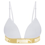 Kit 2 Tops Puma Soutien Triangulo Com Bojo Feminino - Branco/Preto