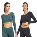 Kit 2 Tops Rainha Elastic Com Bojo Feminino