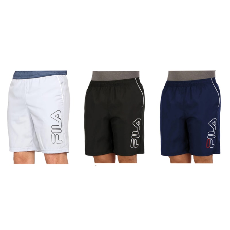 Kit 3 Bermudas Fila Train Masculina