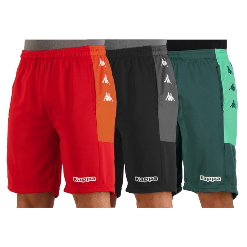 Kit 3 Bermudas Kappa Sport Spader Masculina