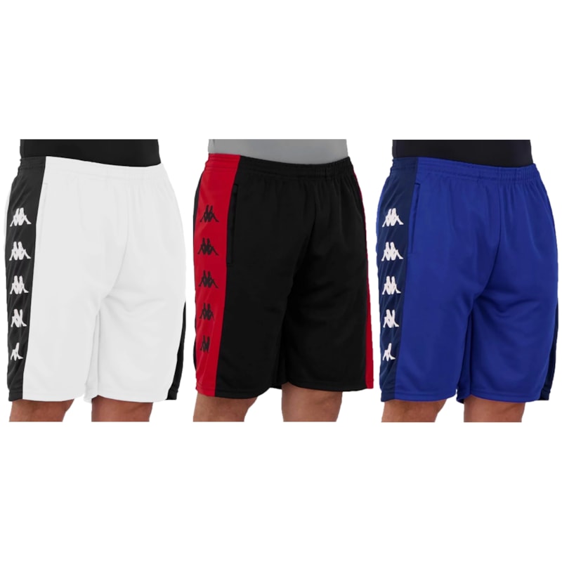 Kit 3 Bermudas Kappa Ximenes Masculina