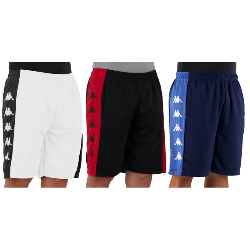 Kit 3 Bermudas Kappa Ximenes Masculina