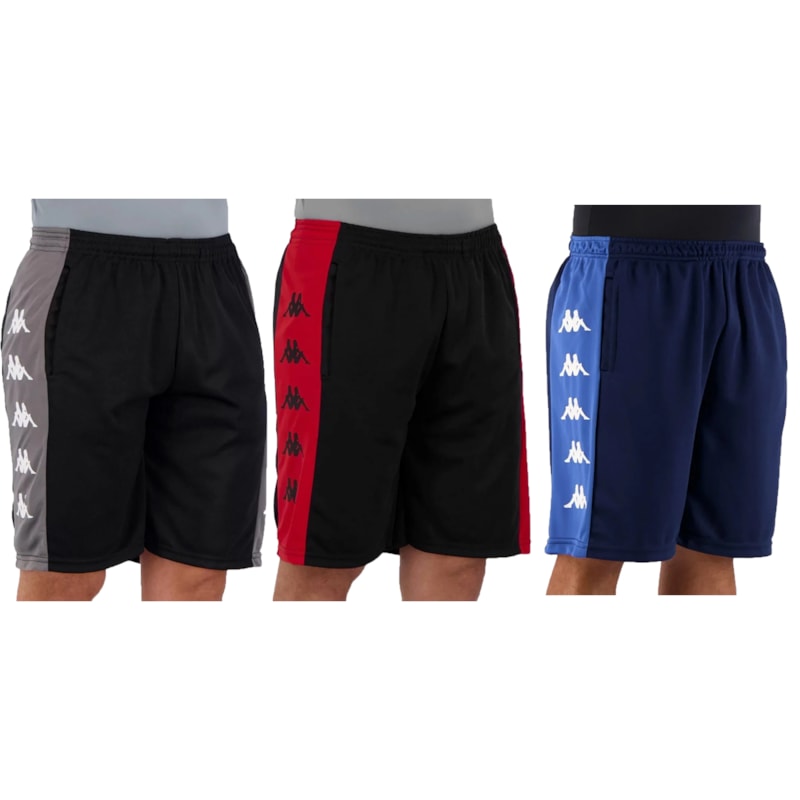 Kit 3 Bermudas Kappa Ximenes Masculina