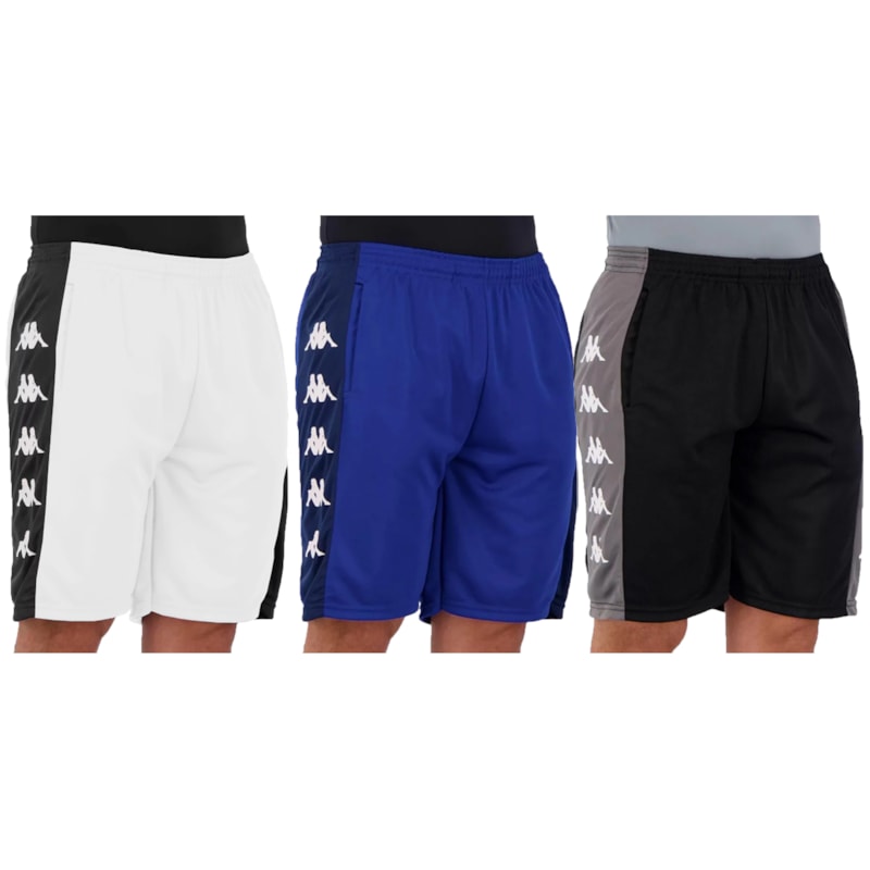 Kit 3 Bermudas Kappa Ximenes Masculina