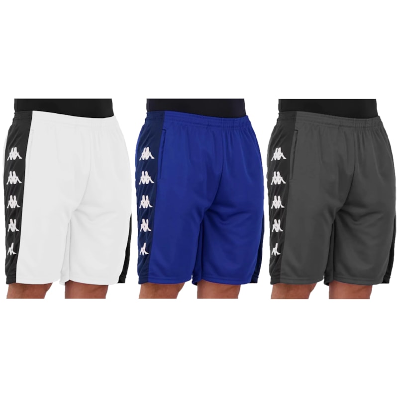 Kit 3 Bermudas Kappa Ximenes Masculina