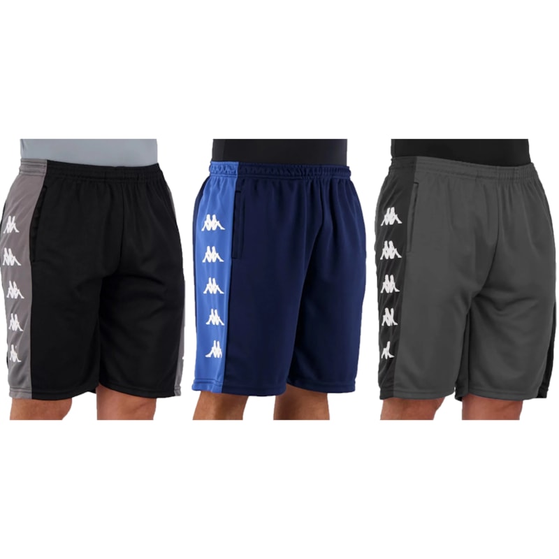 Kit 3 Bermudas Kappa Ximenes Masculina