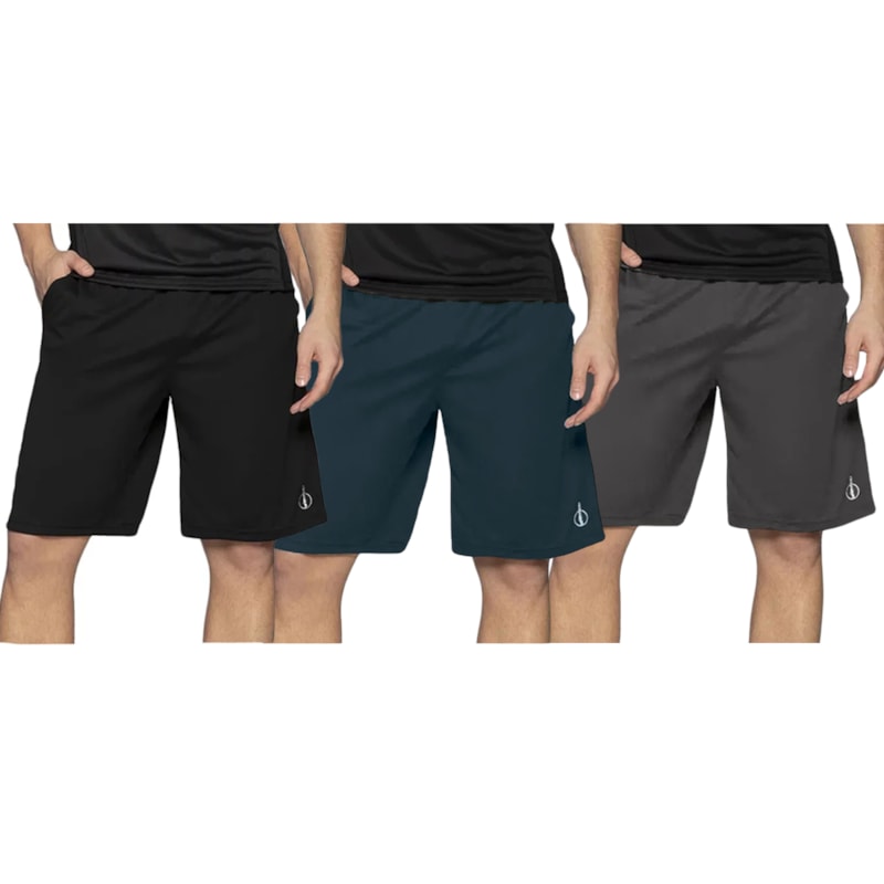 Kit 3 Bermudas Selene Dry Sport Masculina