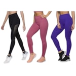 Kit 3 Calças Legging Selene Sem Costura Feminina