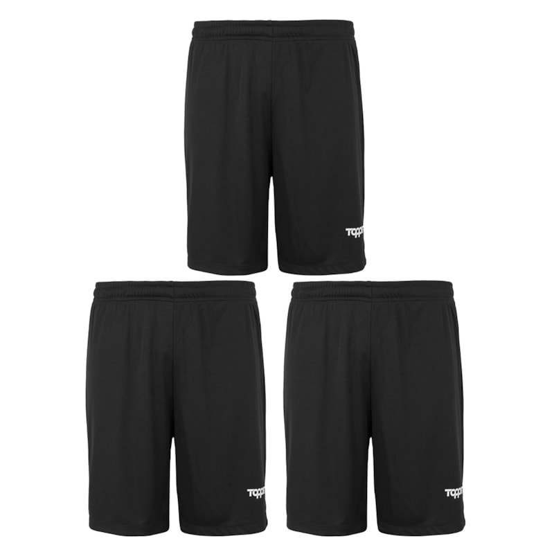 Kit 3 Calções Topper Fut Classic Masculino