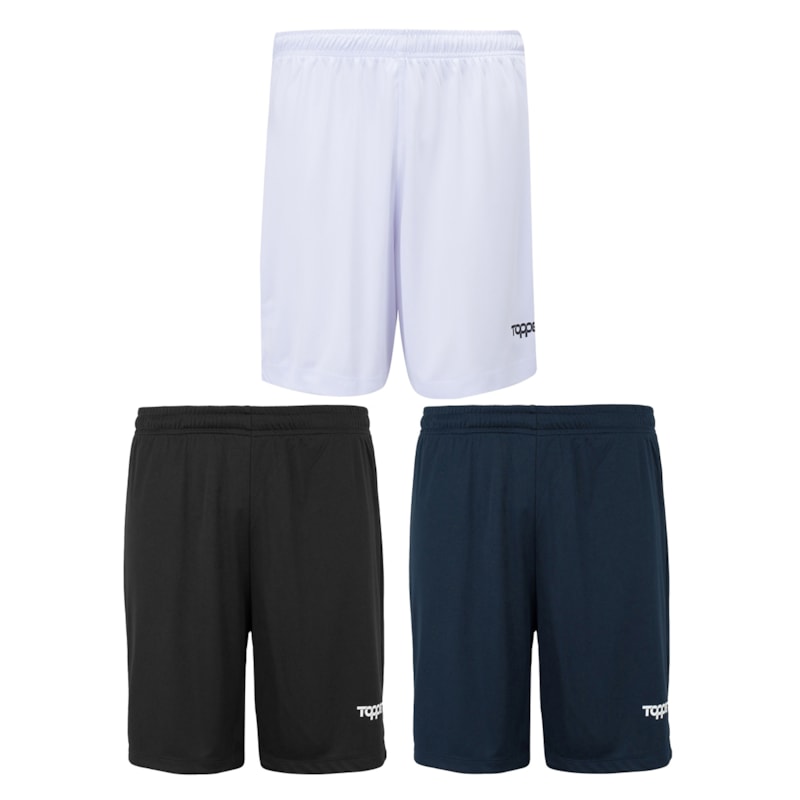 Kit 3 Calções Topper Fut Classic Masculino