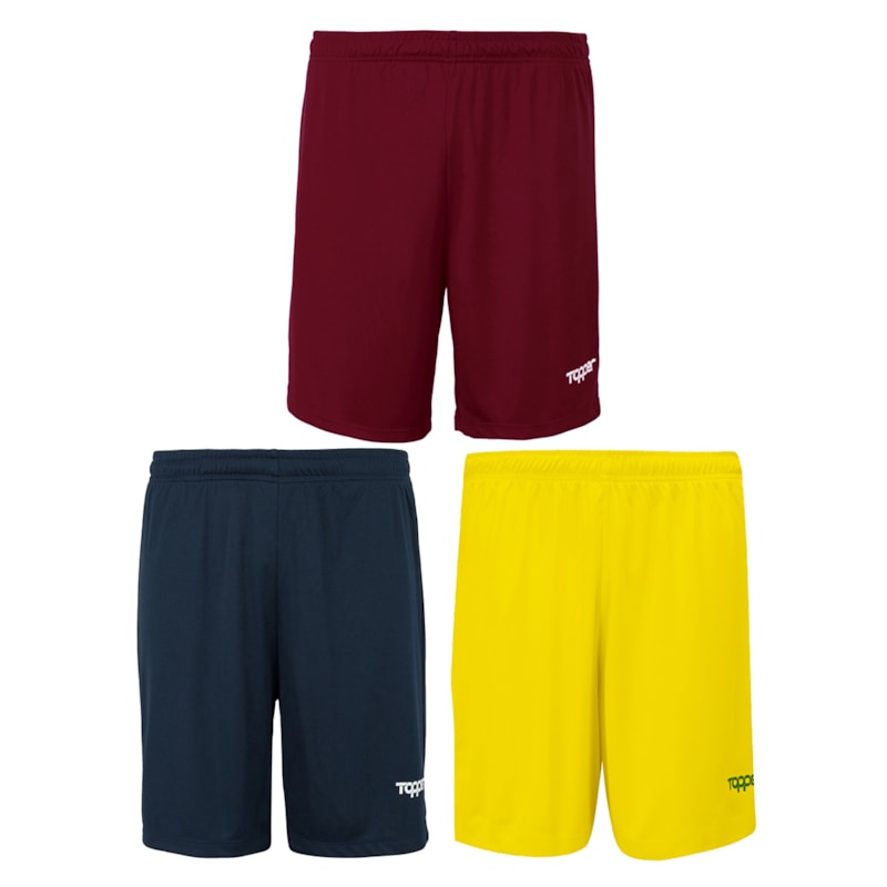 Kit 3 Calções Topper Fut Classic Masculino