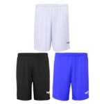 Kit 3 Calções Topper Fut Classic Plus Size Masculino