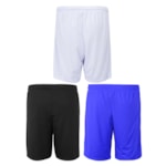 Kit 3 Calções Topper Fut Classic Plus Size Masculino