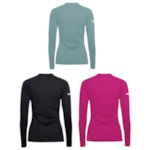 Kit 3 Camisas Térmicas Puma UV50+Manga Longa Feminina