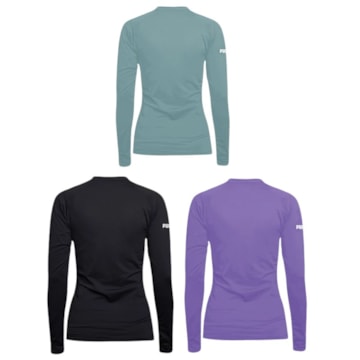 Kit 3 Camisas Térmicas Puma UV50+Manga Longa Feminina