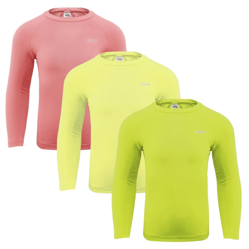 Kit 3 Camisas Térmicas Selene Proteção UV50+ Juvenil