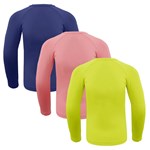 Kit 3 Camisas Térmicas Selene Proteção UV50+ Juvenil