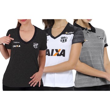Kit 3 Camisas Topper Ceará 2018 Feminina
