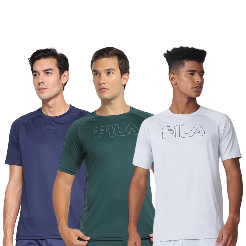 Kit 3 Camisetas Fila Trace Masculina