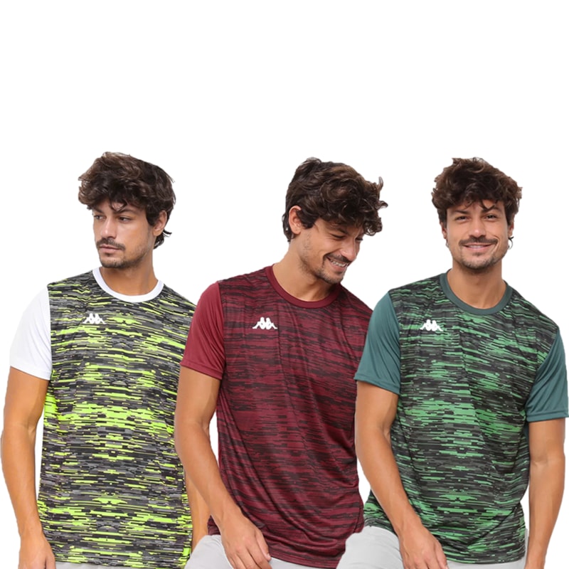 Kit 3 Camisetas Kappa Jenner 2.0 Masculino