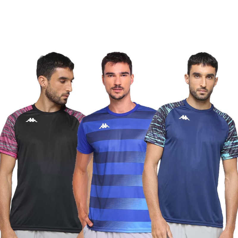 Kit 3 Camisetas Kappa Martino Vicari Masculino