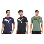 Kit 3 Camisetas Puma Active Big Logo Masculina