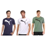 Kit 3 Camisetas Puma Active Big Logo Masculina