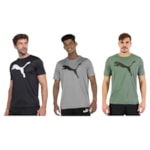 Kit 3 Camisetas Puma Active Big Logo Masculina