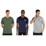 Kit 3 Camisetas Puma Active Small Logo Masculina